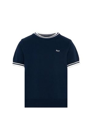 Maglia blu per bambino con logo FAY KIDS | FY9P21Z3668618